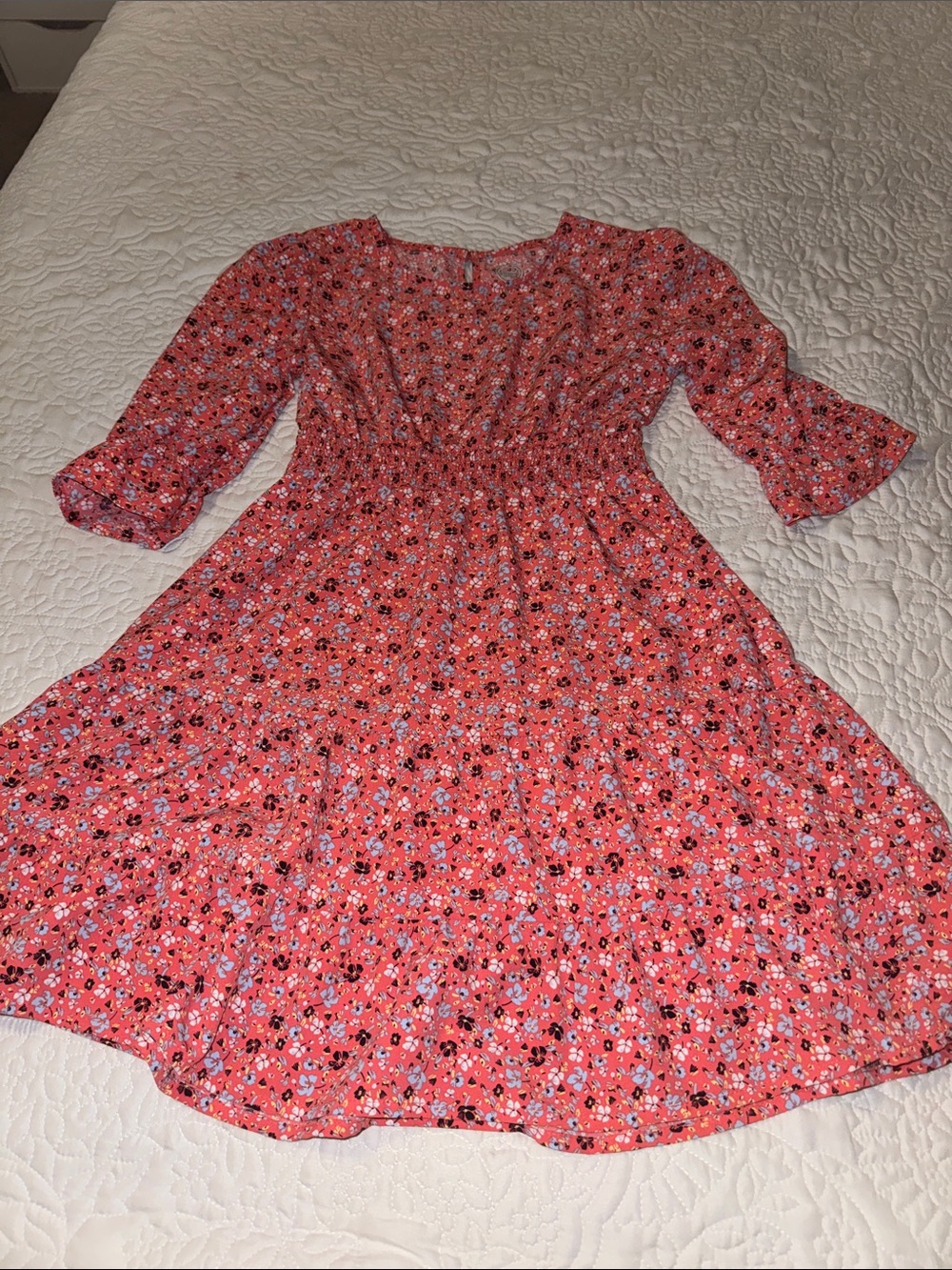 wonder nation Coral Floral Dress